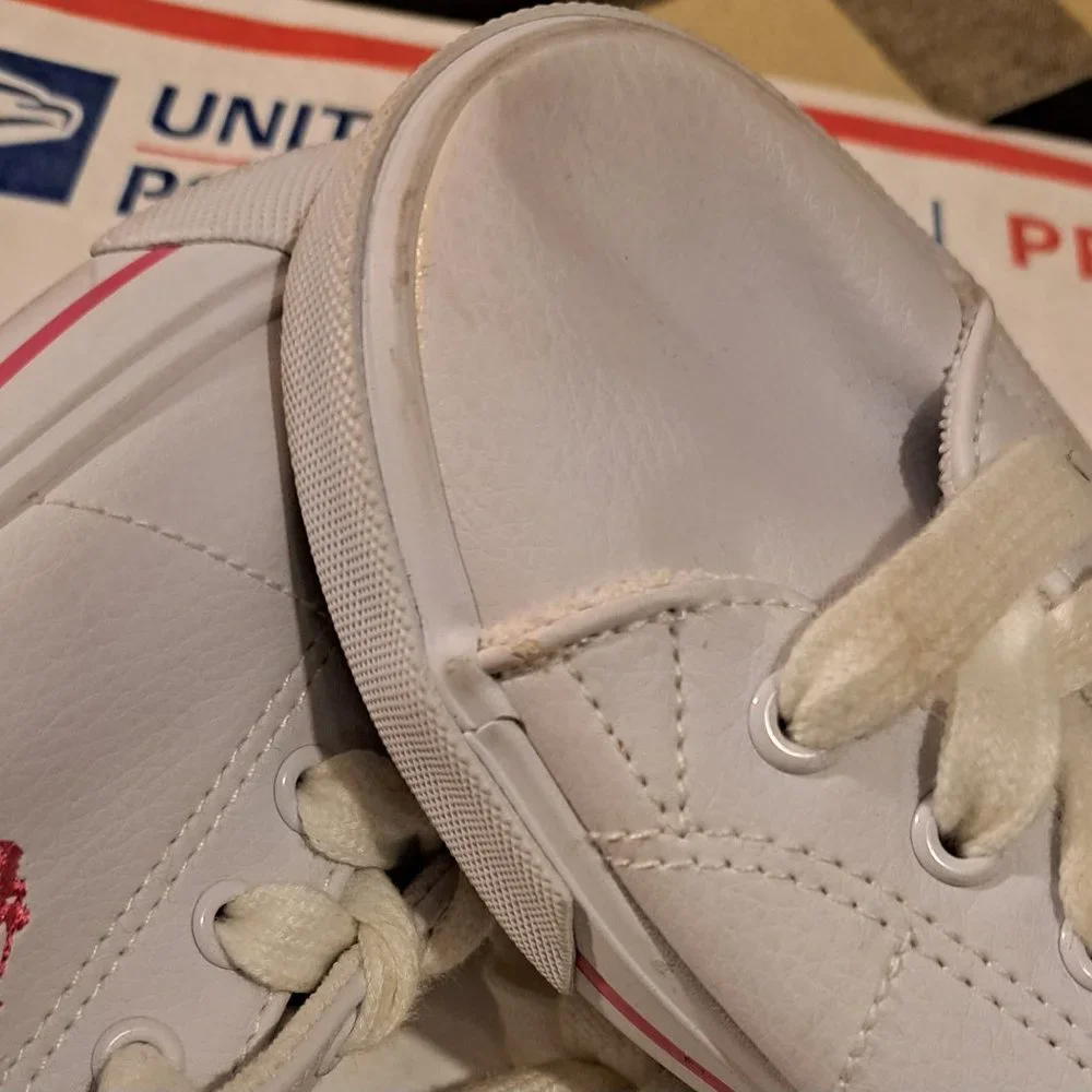 * POLO by RALPH LAUREN  * White faux leather Sneakers /SIZE 13.5 - Picture 5 of 5